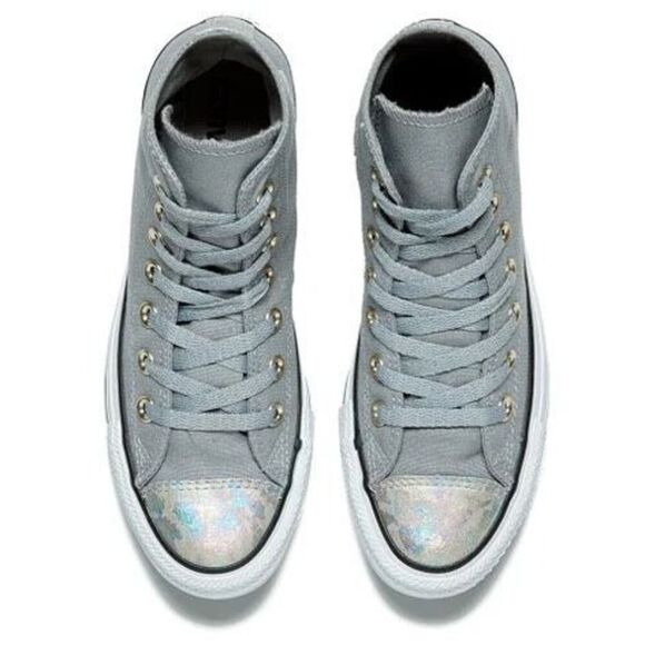 Converse Women's Chuck Taylor All Star Oil Slick Toe Cap Hi-Top Trainers - Picture 2 of 13